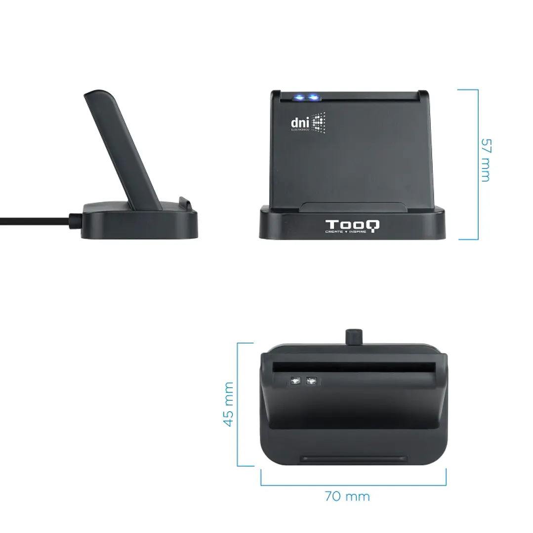 Tooq Lector de tarjetas DNIE VISION USB 2.0 3