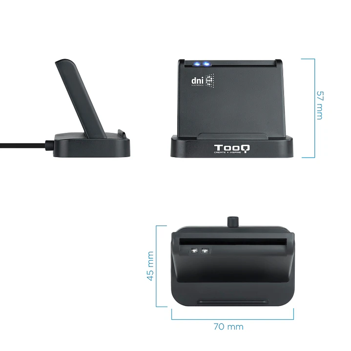Tooq Lector de tarjetas DNIE VISION USB 2.0 3