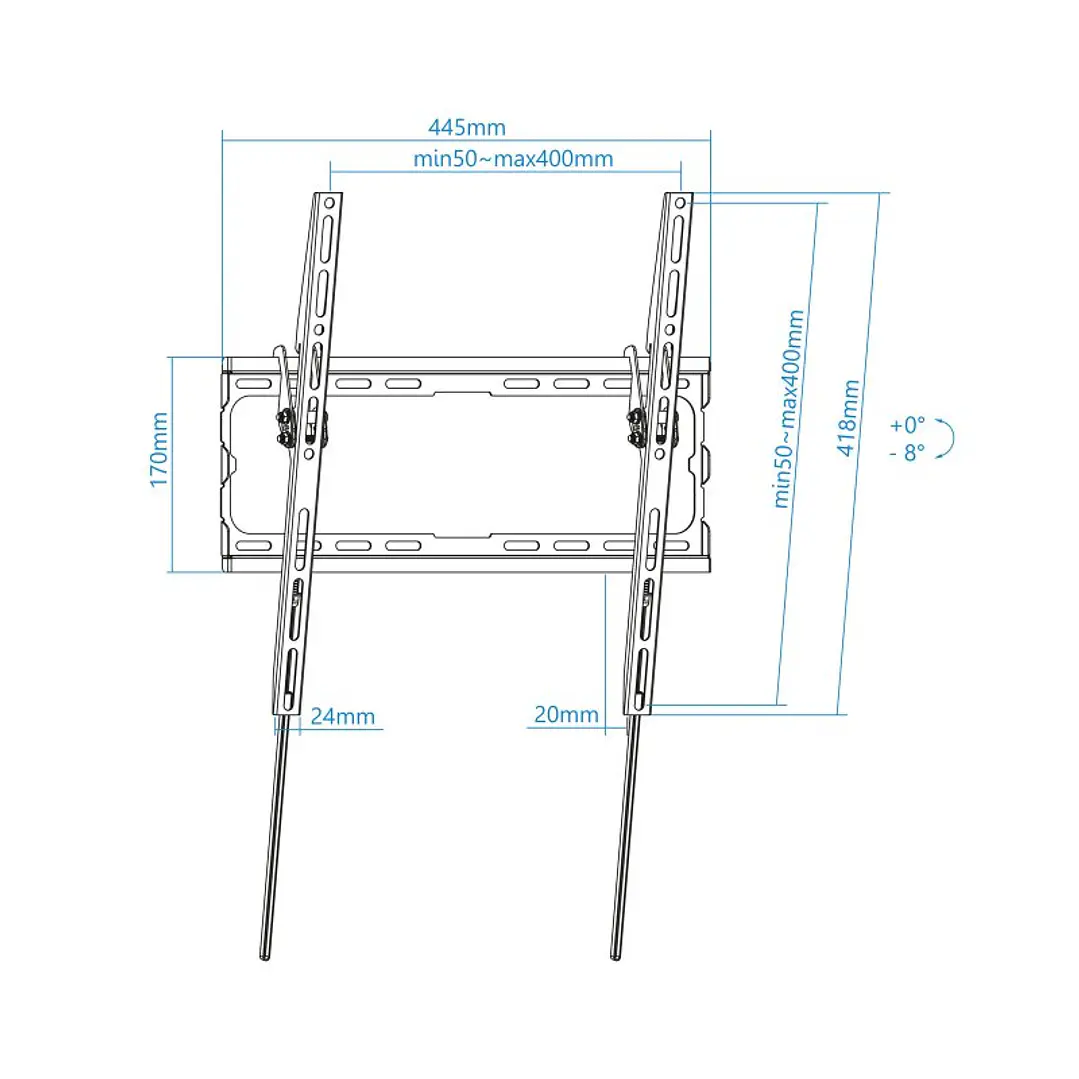 Tooq Soporte pared LP1071T-B incl pantallas 32-70