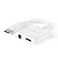 Nanocable Adaptador USB-C a Jack+USB-C/H PD 60W - Miniatura 1