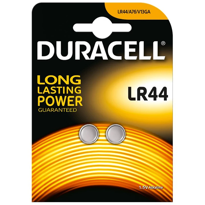 Duracell Pila Botón Alcalina LR44 1,5V Blister*2 1