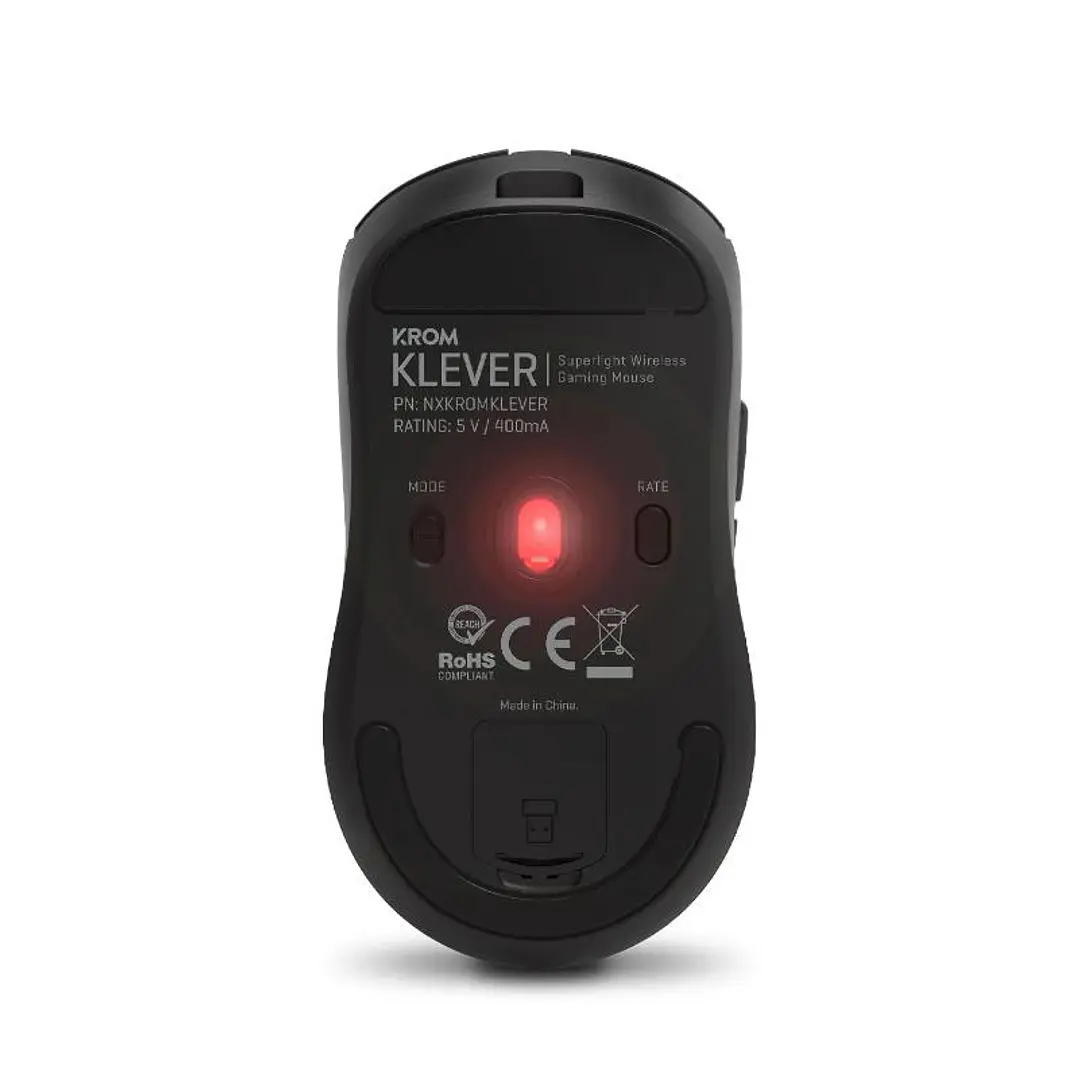KROM KLEVER Raton gaming superligero wireless Ngro 2