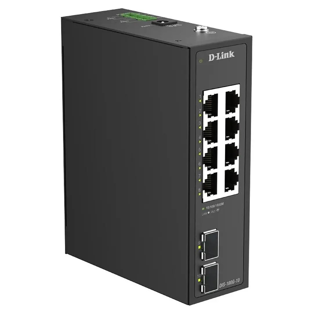 D-link DIS-100G-10P Switch Ind 8xG PoE+ 2x2.5G S 1