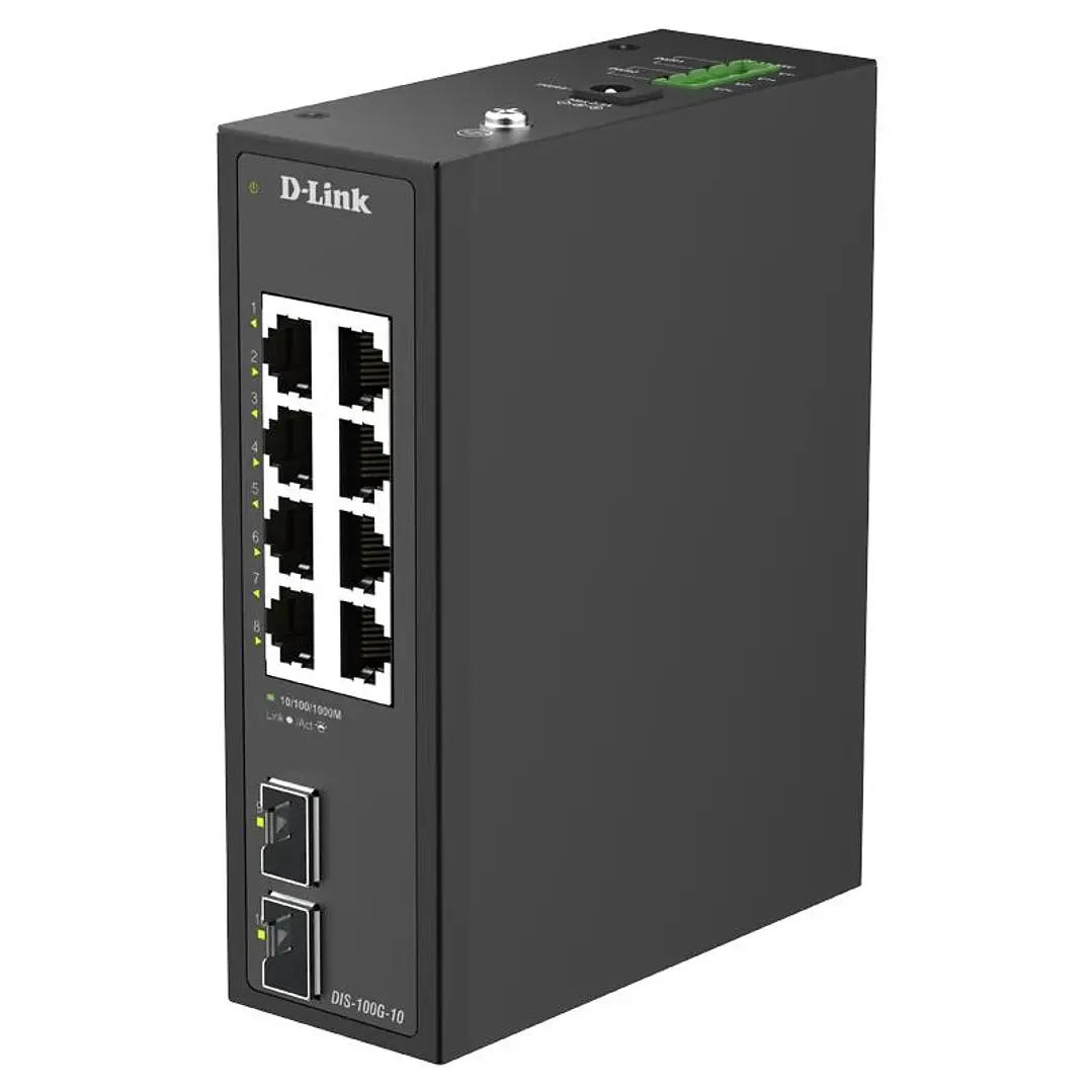 D-link DIS-100G-10P Switch Ind 8xG PoE+ 2x2.5G S 2