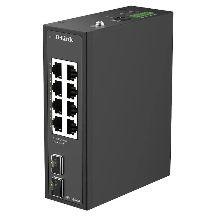 D-link DIS-100G-10P Switch Ind 8xG PoE+ 2x2.5G S 2