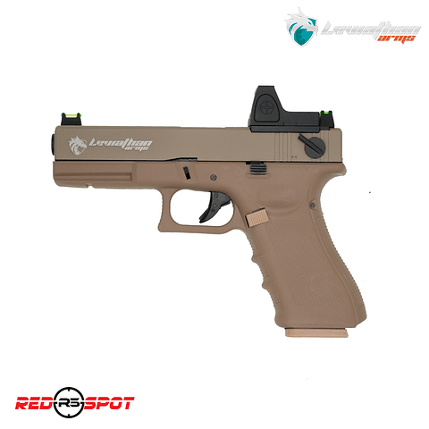 LEVIATHAN ARMS P18C TAN CON RED DOT
