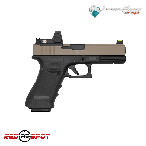 LEVIATHAN ARMS P17 TAN/BK CON RED DOT