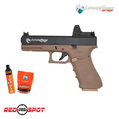 LEVIATHAN ARMS P17 BK/TAN CON RED DOT PACK