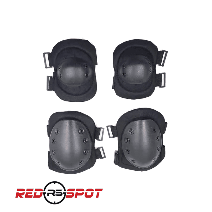 SET DE RODILLERAS Y CODERAS TACTICAS NEGRA 2
