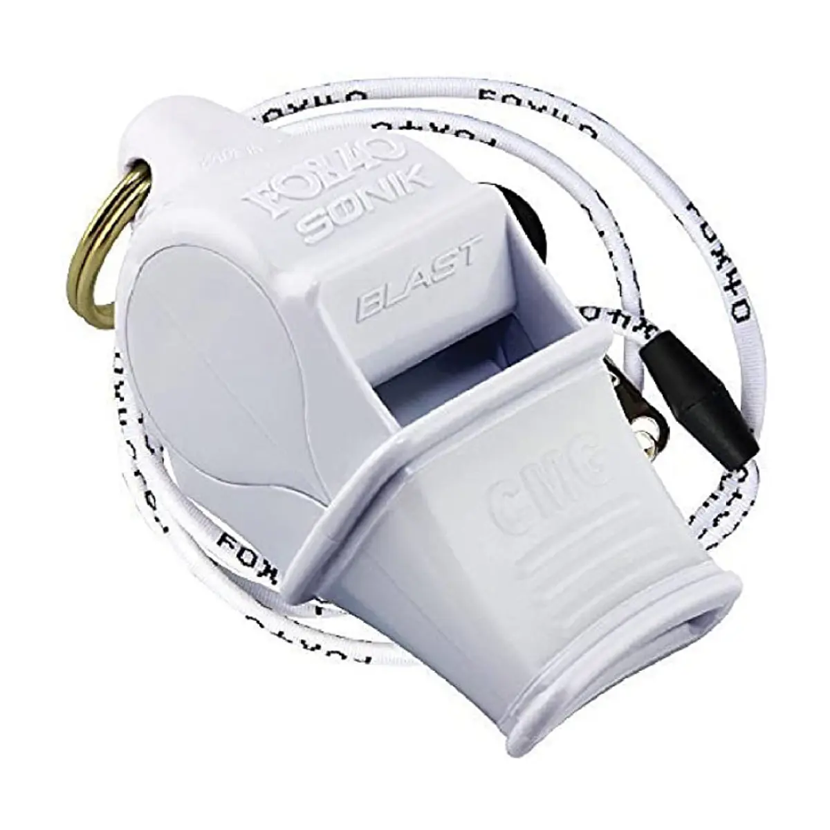 Fox 40 Sonik Blast CMG Sifflet Avec Cordon - Sifflet De Secours Puissant 115 DB