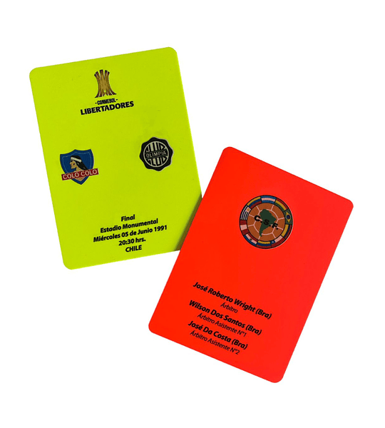 COLECCIÓN - TARJETAS DE ARBITRAJE - FINAL COPA LIBERTADORES