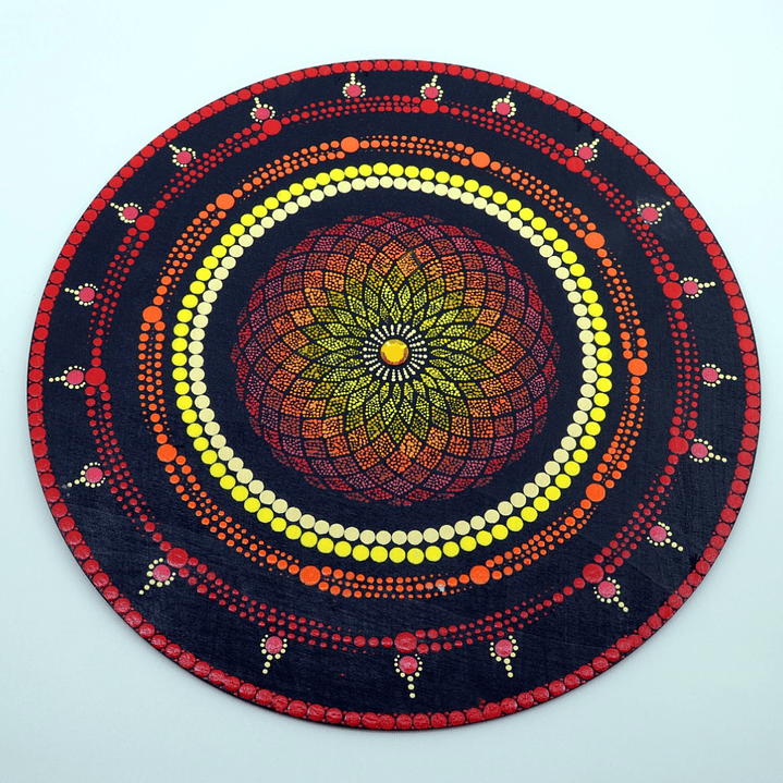 MANDALA GEOMETRIA ROJO 30 CM 1