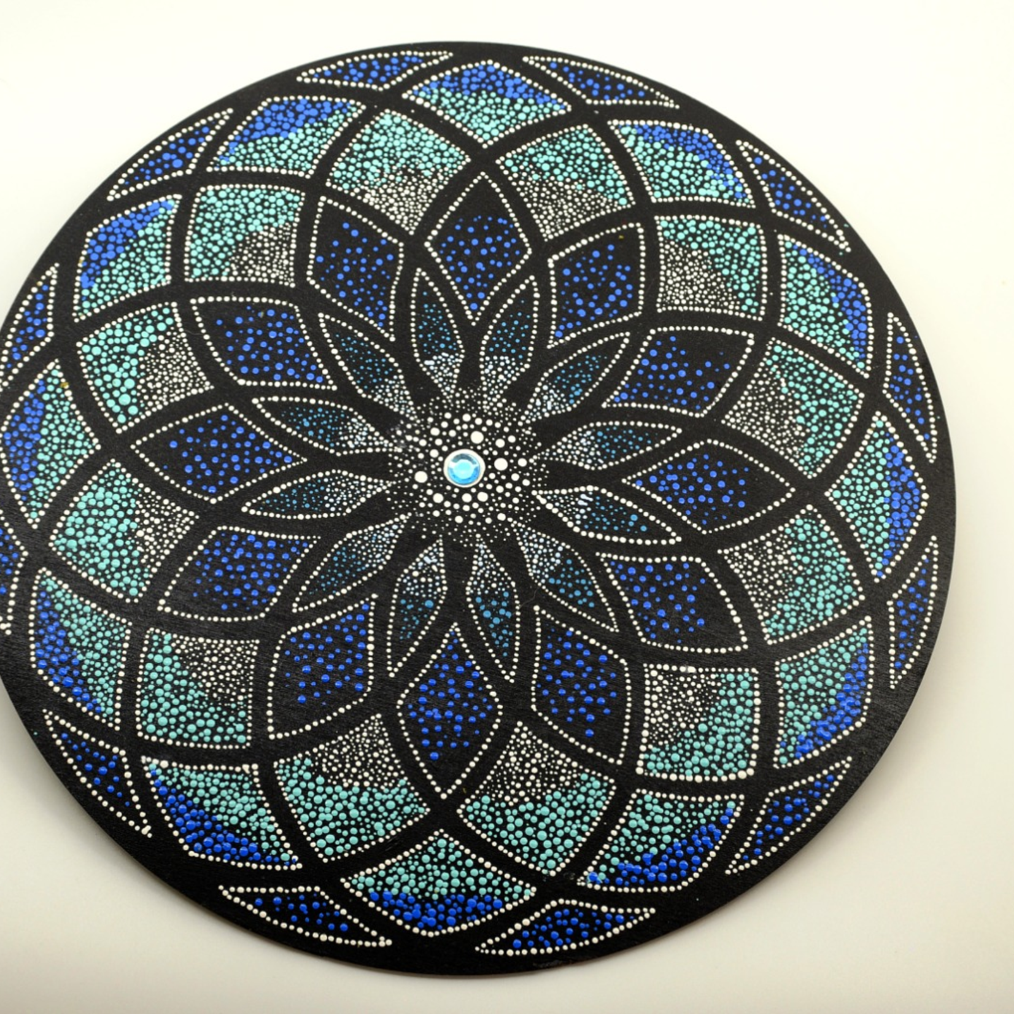 MANDALA GEOMETRIA SAGRADA AZUL 30 CM