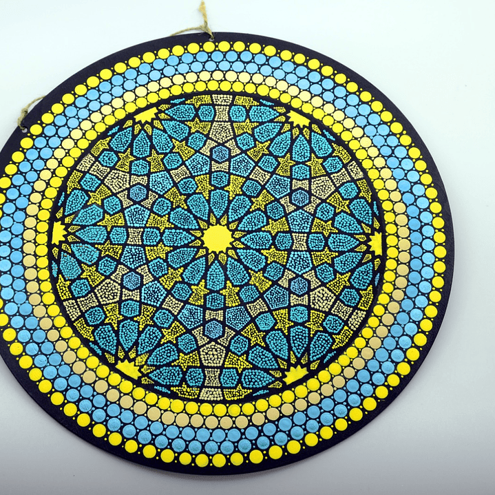 MANDALA GEOMETRIA ÁRABE VERDE 30 CM 1