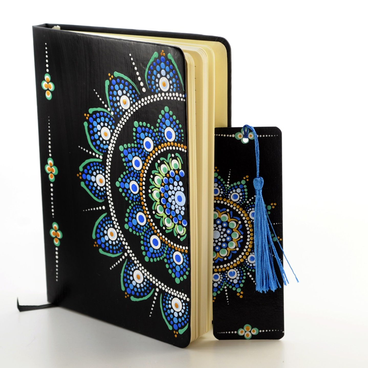 LIBRETA FLOR RUEDA AZUL