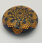 PIEDRA MANDALA BLACK & ORANGE 10 CM - Miniatura 2