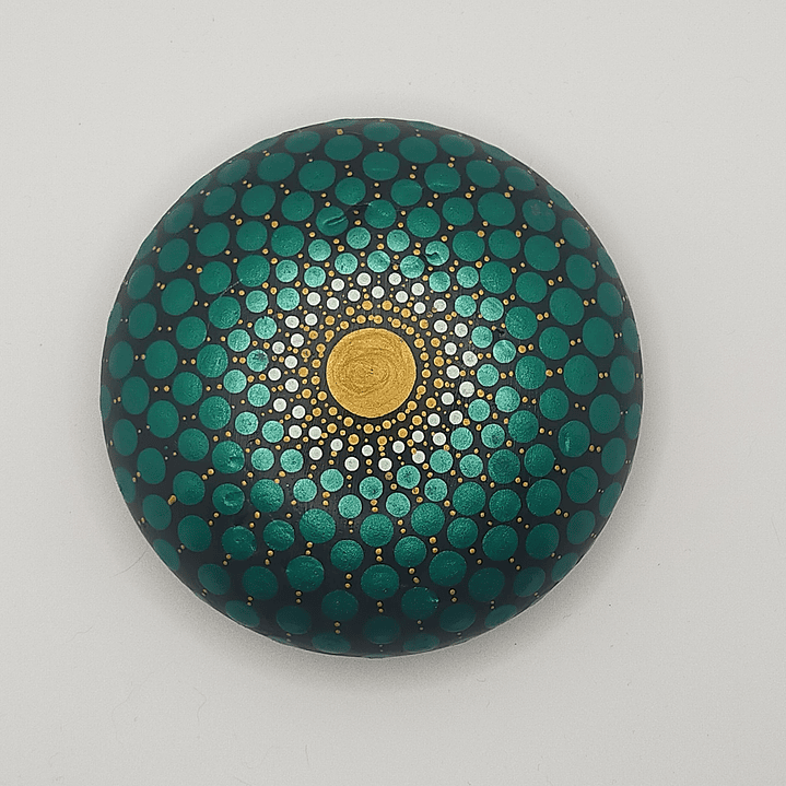 PIEDRA MANDALA GREEN ORBES 10 CM 1