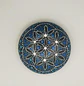 PIEDRA MANDALA FLOR DE LA VIDA AZUL 10 CM  - Miniatura 2