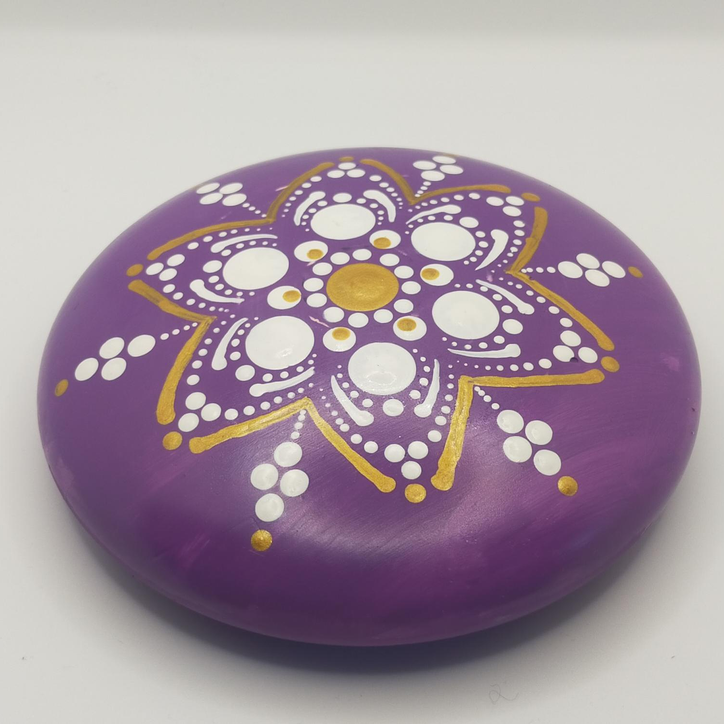 PIEDRA MANDALA MORADA 15 CM 2