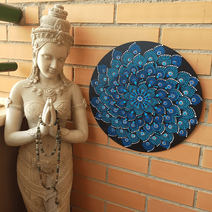 MANDALA BLUE 30 CM 1