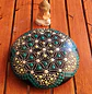 PIEDRA MANDALA flor de la vida verde 15 CM - Miniatura 2