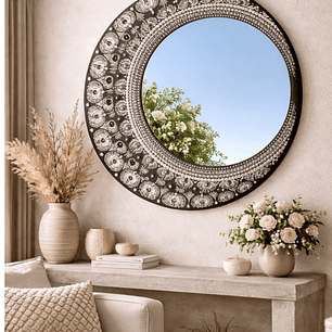 ESPEJO MANDALA MOON LIGHT 45 cm 