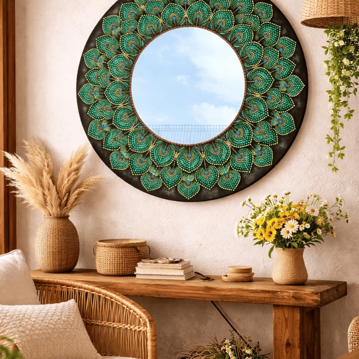 ESPEJO MANDALA GREEN FOREST FALTA 45 CM 1