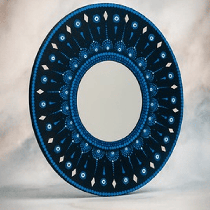 ESPEJO MANDALA OJO TURCO 45 CM 1