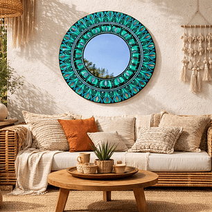 ESPEJO GREEN FLOWER 45 CM