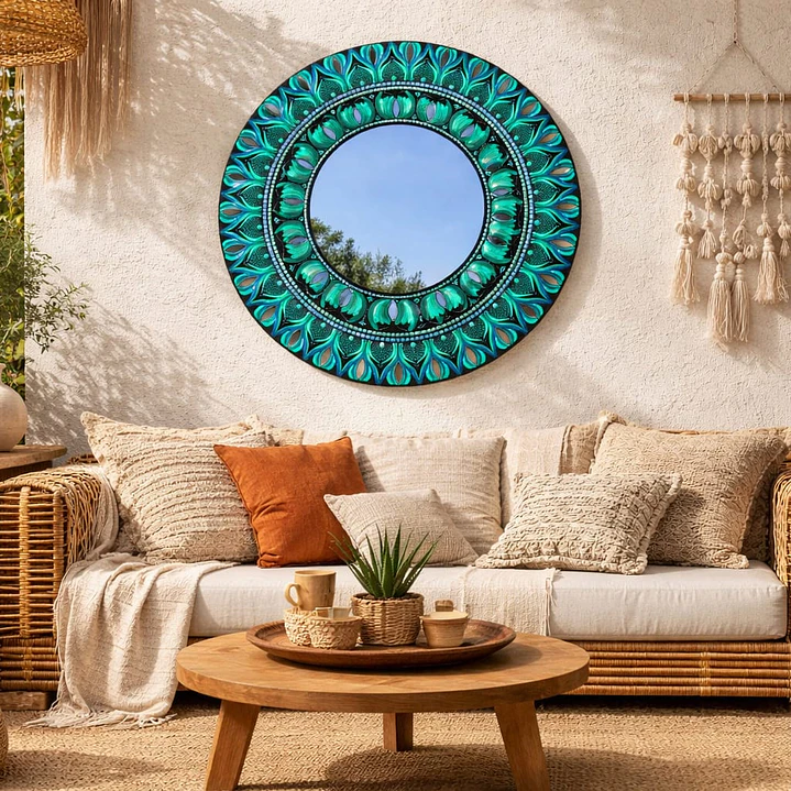 ESPEJO GREEN FLOWER 45 CM 2