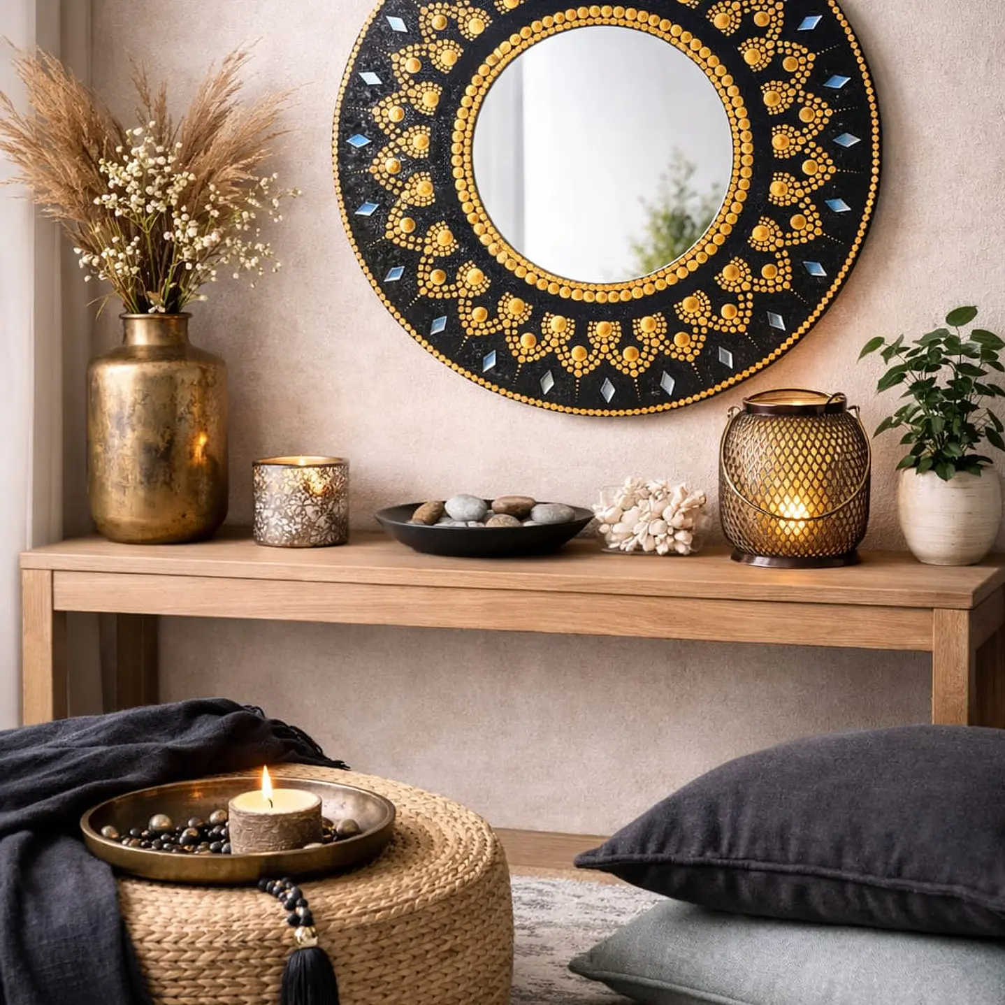 ESPEJO MANDALA SOL 45 CM 1