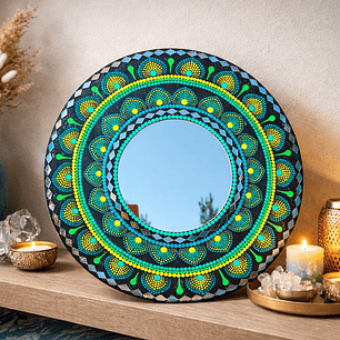 ESPEJO MANDALA PROSPERITY 45 CM