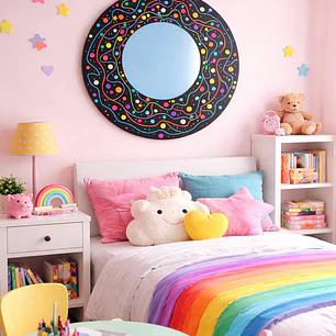 ESPEJO MANDALA FANTASIA 45 CM