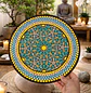 MANDALA GEOMETRIA ÁRABE VERDE 30 CM - Miniatura 1