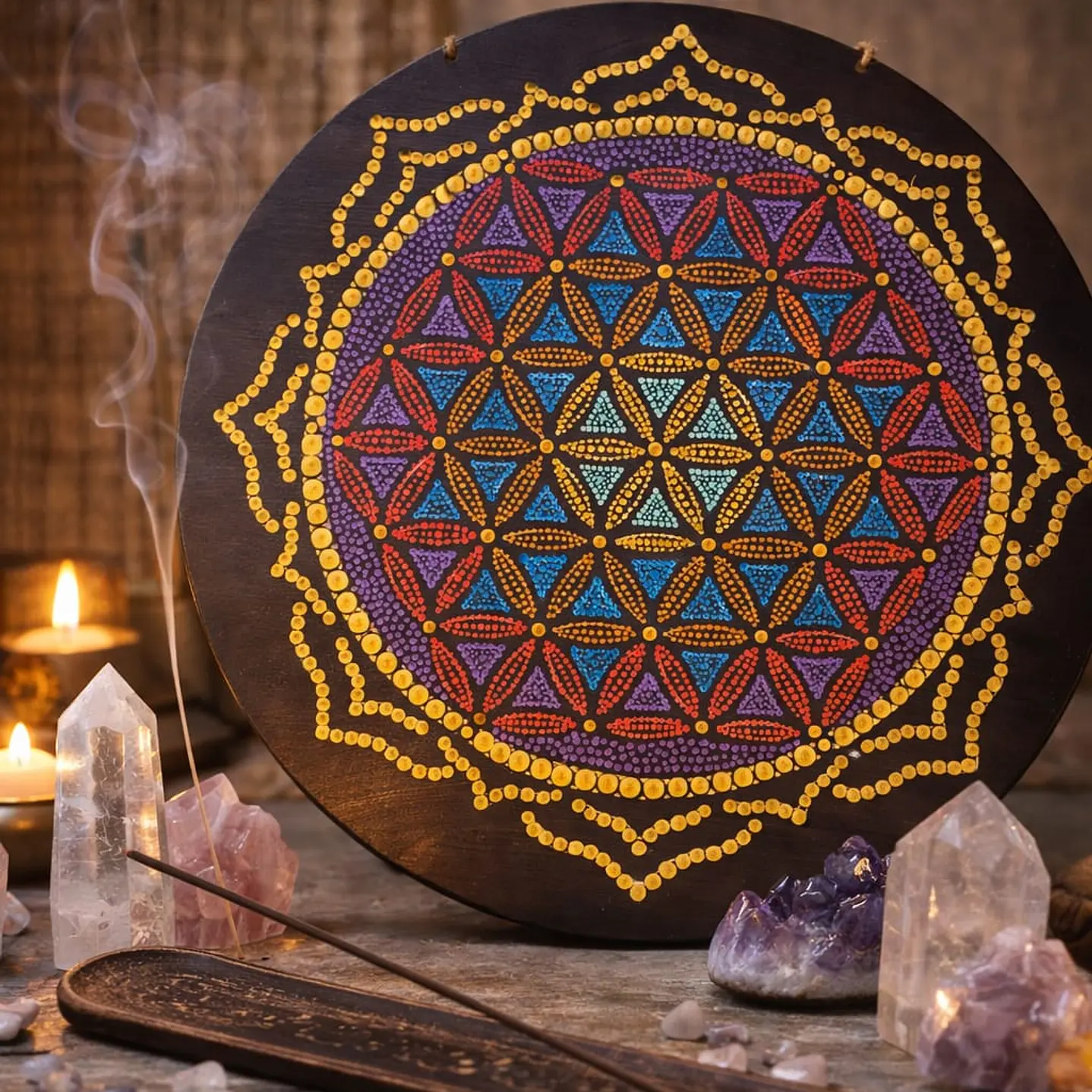 MANDALA FLOR DE LA VIDA 30 CM  1