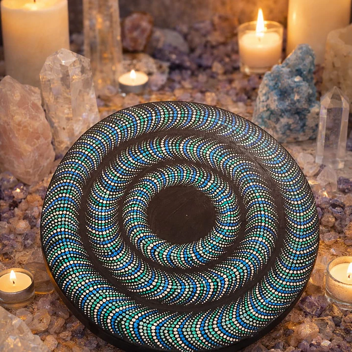 MANDALA ORUGUS AZUL 30 CM 1