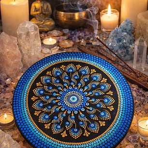 MANDALA PARED OJOS TURCOS 30 CM