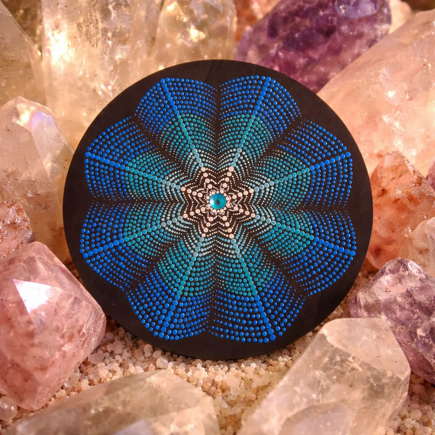 MANDALA 3D BLUE FLOWER 20 CM 2