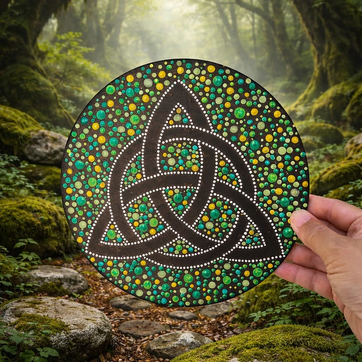 MANDALA TRISKEL VERDE 20 CM 1