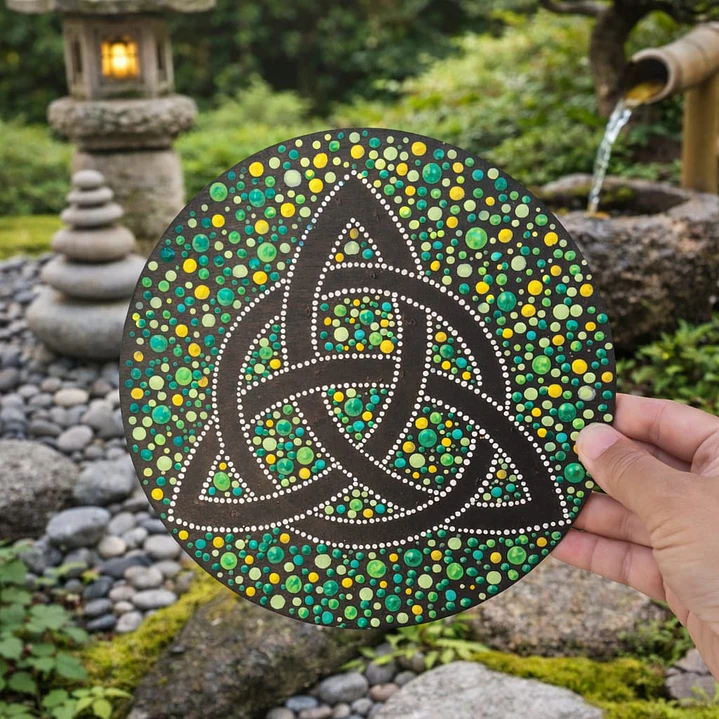MANDALA TRISKEL VERDE 20 CM 2