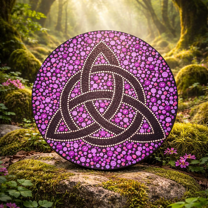 MANDALA TRISKEL MORADO 20 CM 1