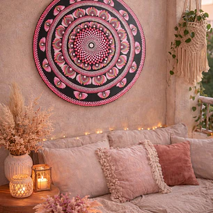 MANDALA DE PARED FLOR DE LOTO 45 CM