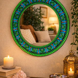 MANDALA VERDE  TROPICAL 45 CM DIAMETRO 