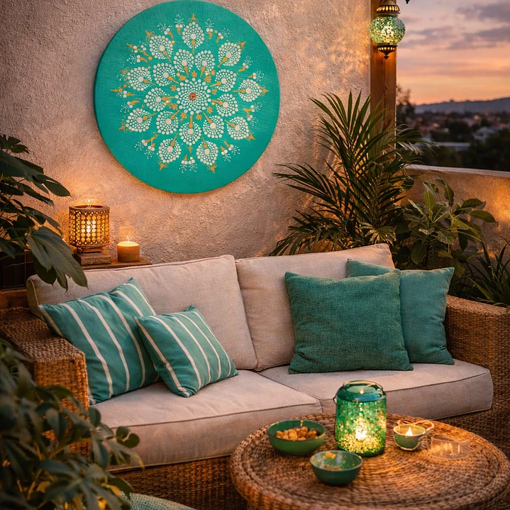 MANDALA FLOR CELESTE 30 CM 1