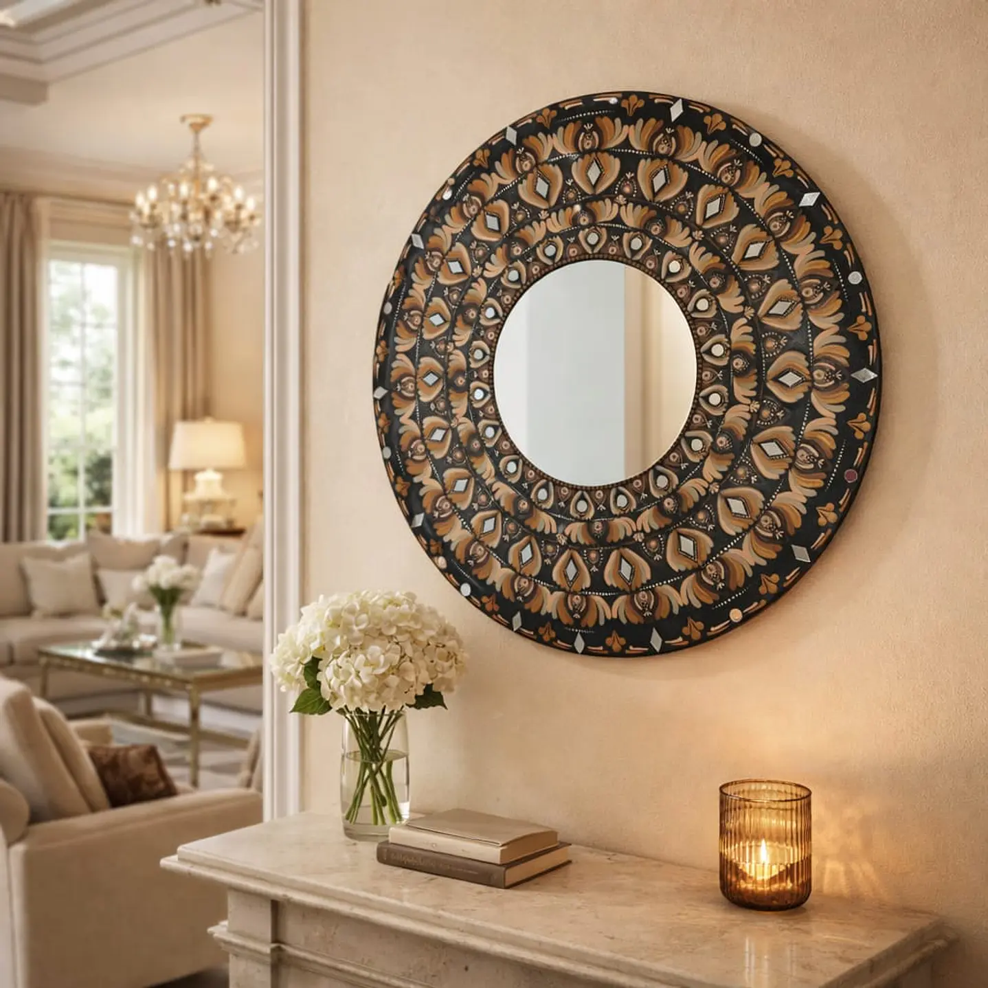 ESPEJO MANDALA OTOÑO 45 CM 1