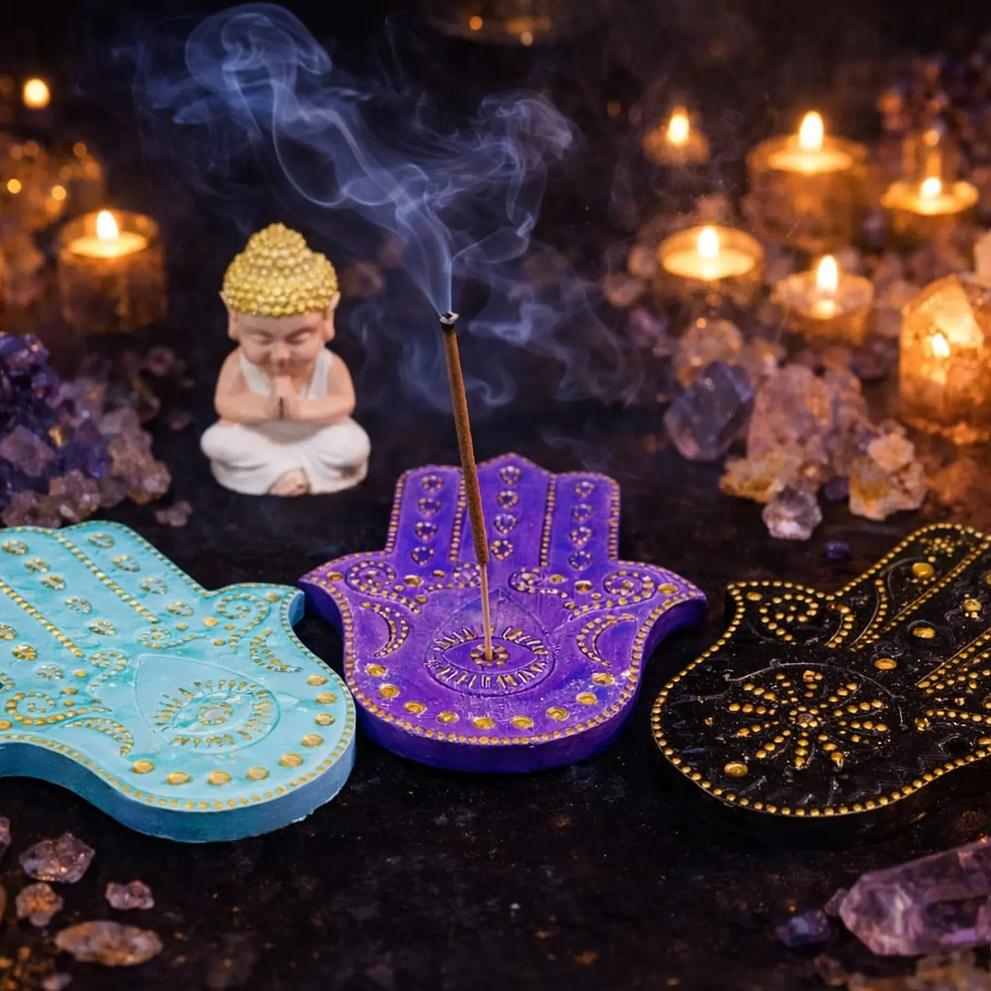 INCENSARIO MANO DE FATIMA NEGRO 1