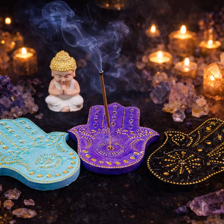 INCENSARIO MANO DE FATIMA NEGRO 1