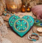 MANDALA CORAZON VERDE 30 CM - Miniatura 1