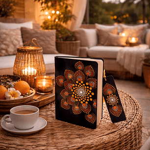 LIBRETA FLOR NARANJA