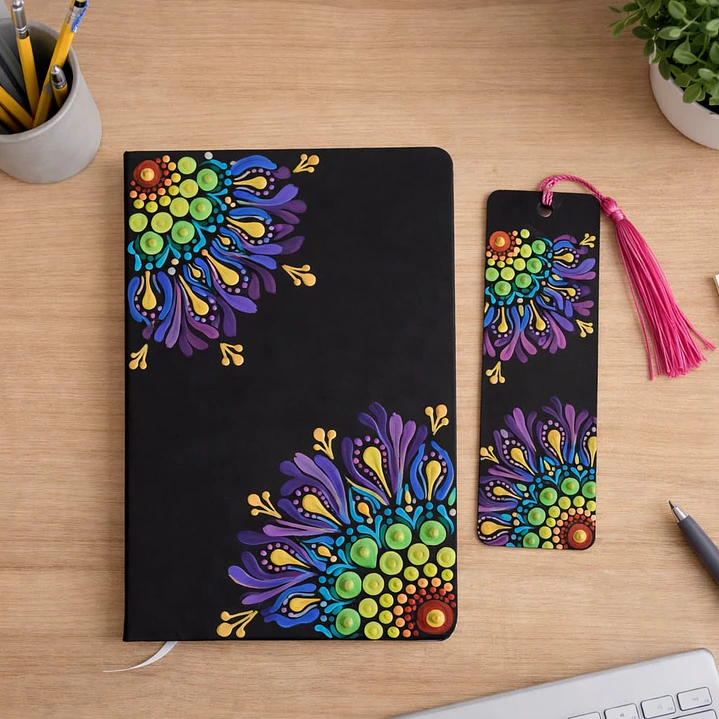 libreta fantasia con marca paginas a juego 2